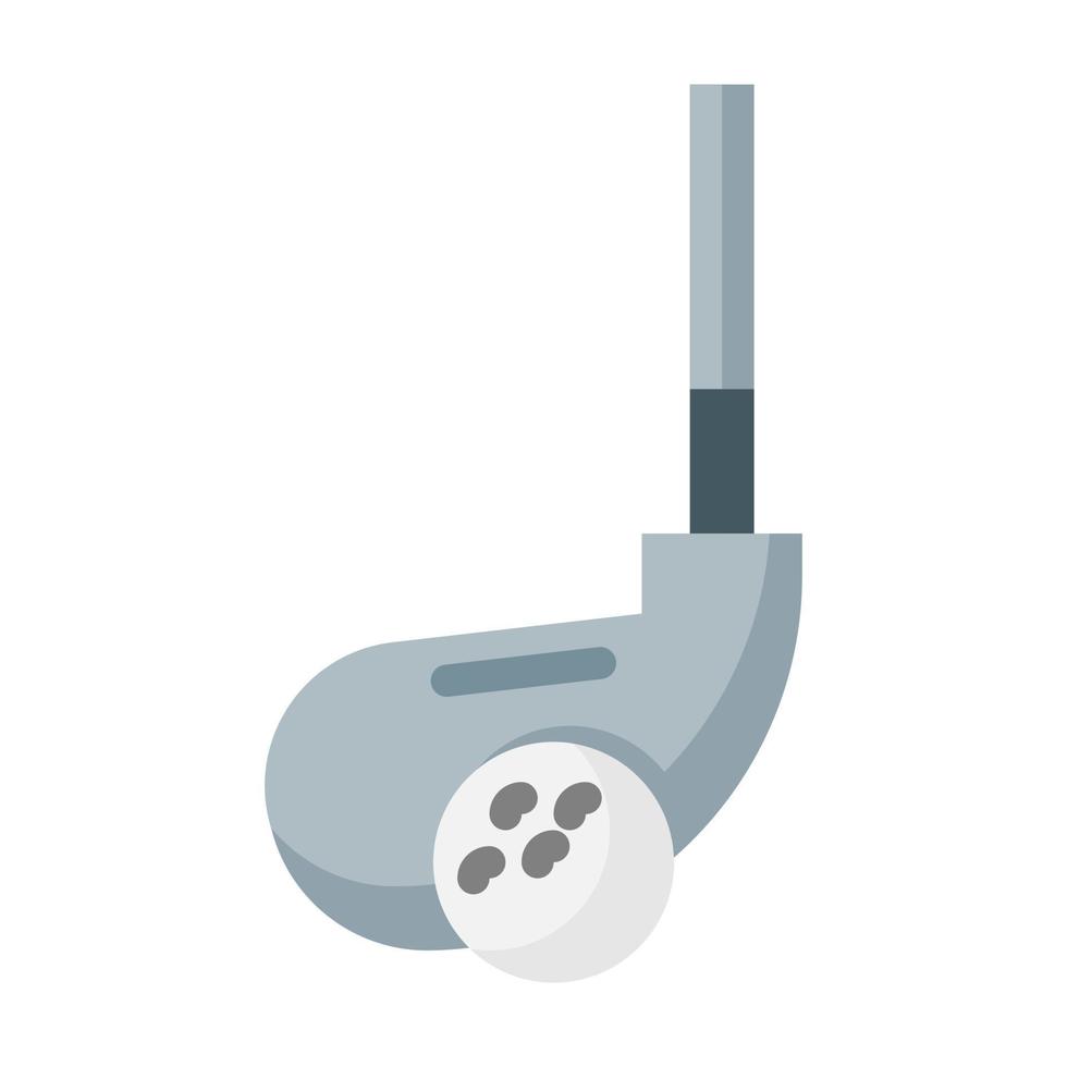 bâton de golf, icône de balle de golf dans un vecteur de style plat
