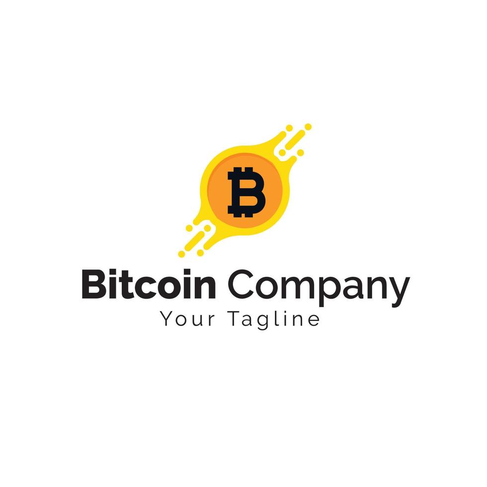 modèle de conception d'illustration de logo bitcoin vecteur gratuit