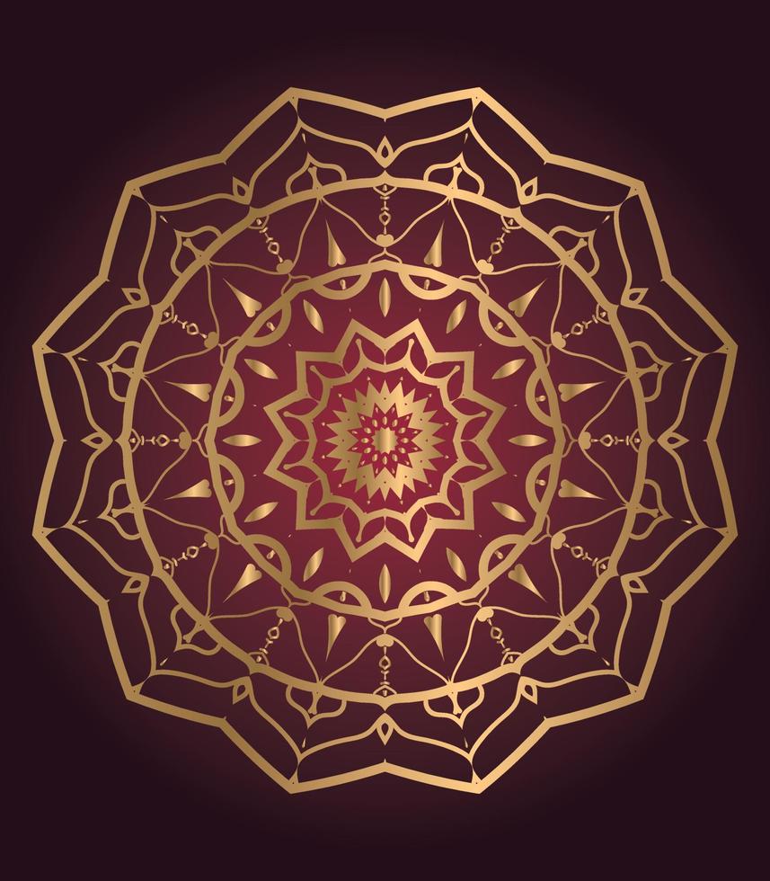 mandala coloré vintage avec ornement floral. vecteur libre de zone de style boho