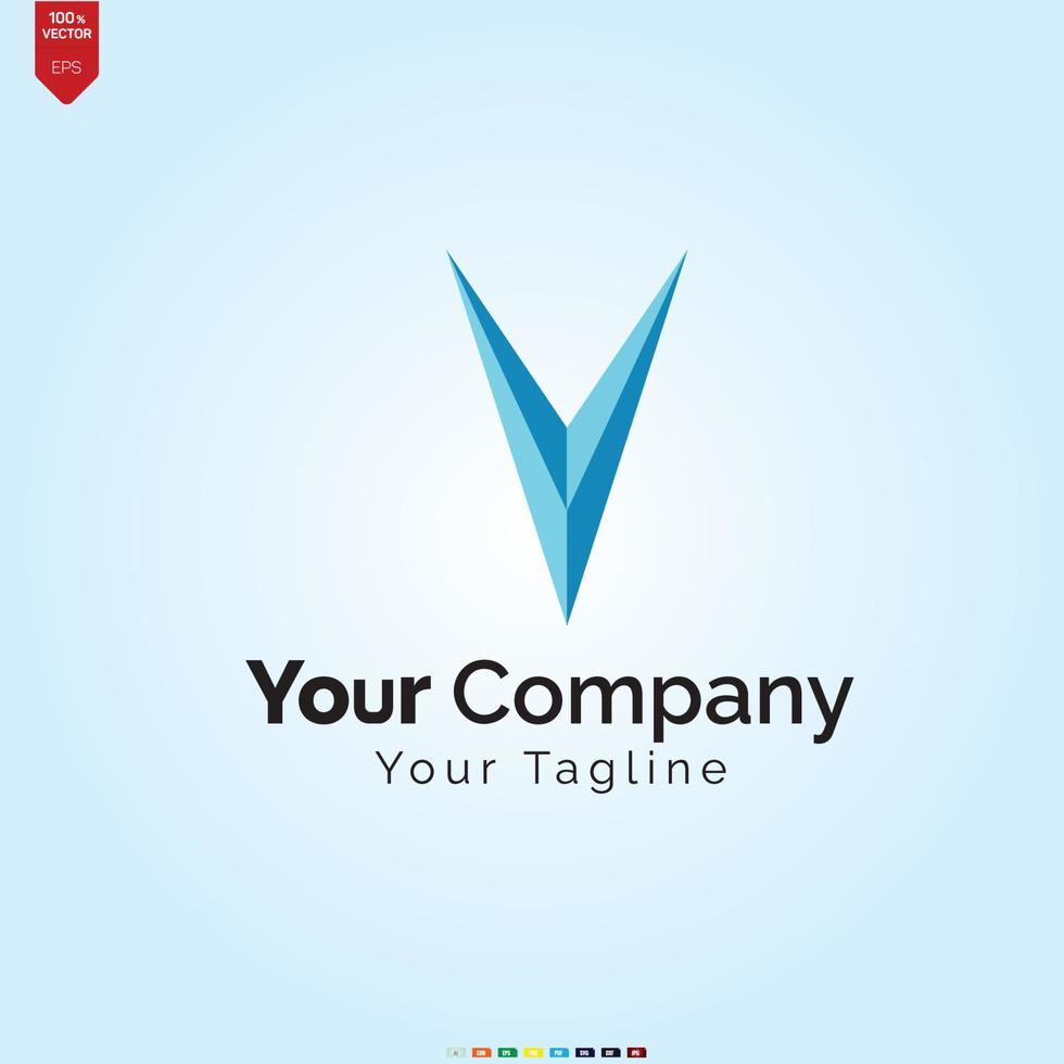 v lettre logo icône pour entreprise et entreprise vecteur pro