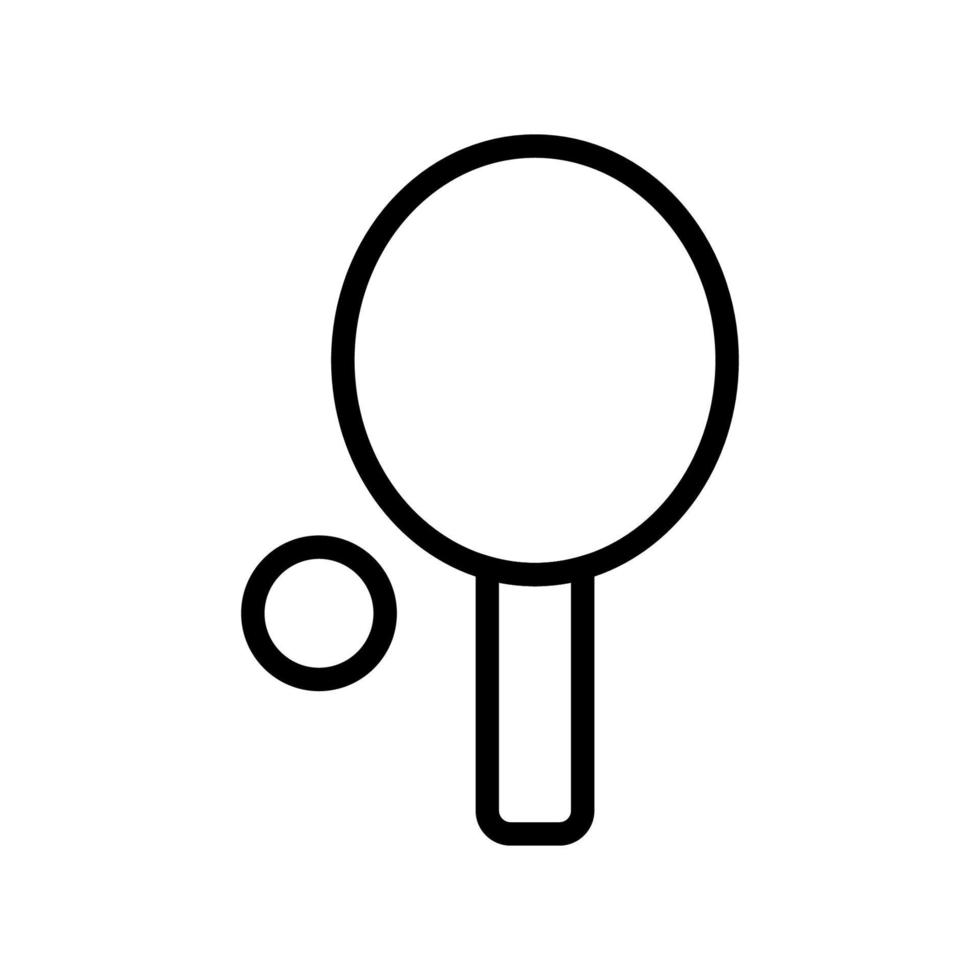 ligne d'icône de ping-pong isolée sur fond blanc. icône noire plate mince sur le style de contour moderne. symbole linéaire et trait modifiable. illustration vectorielle de trait parfait simple et pixel vecteur