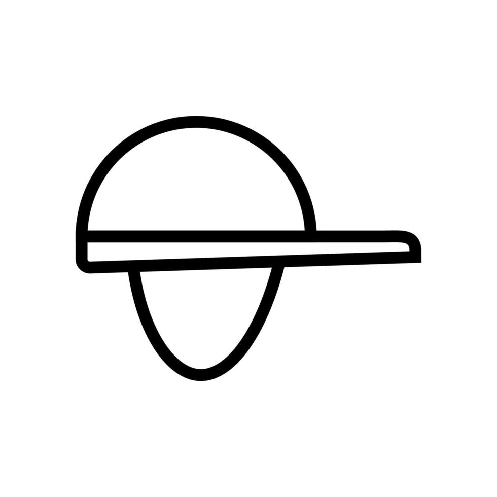 ligne d'icône de casque de cavalier isolée sur fond blanc. icône noire plate mince sur le style de contour moderne. symbole linéaire et trait modifiable. illustration vectorielle de trait parfait simple et pixel vecteur