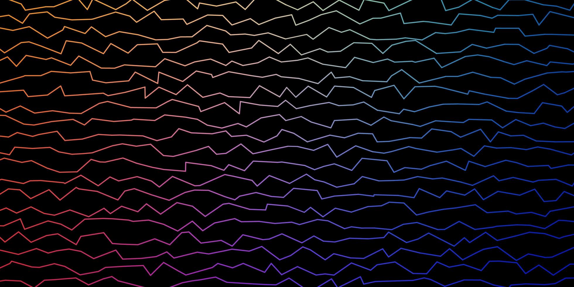 disposition de vecteur multicolore sombre avec des courbes.