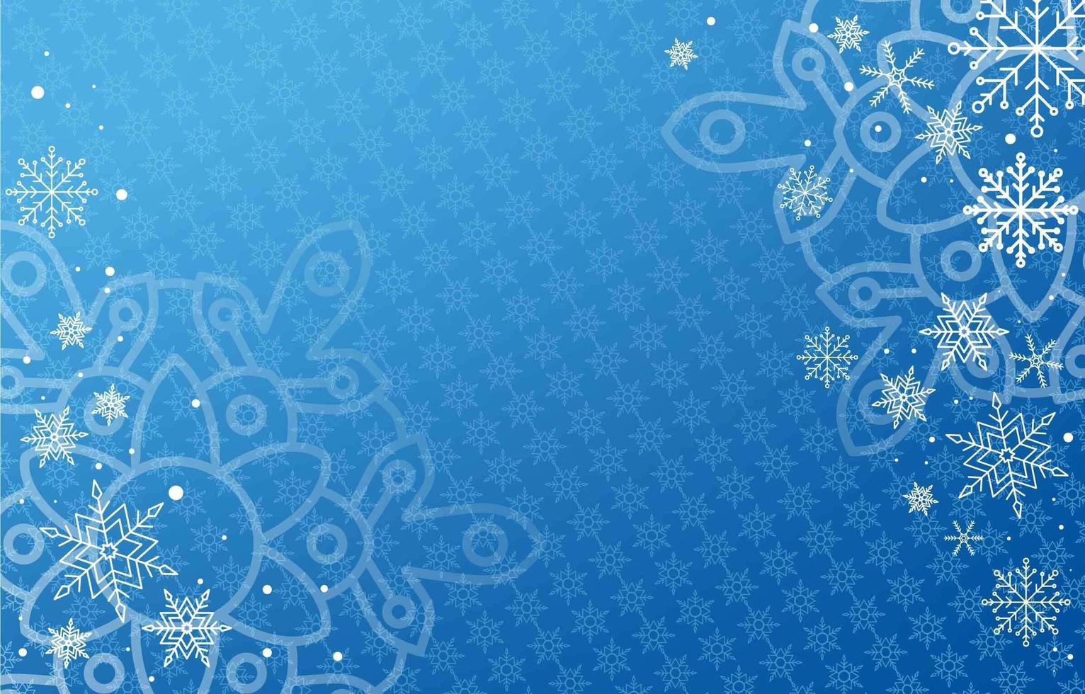 fond de flocons de neige bleu vecteur