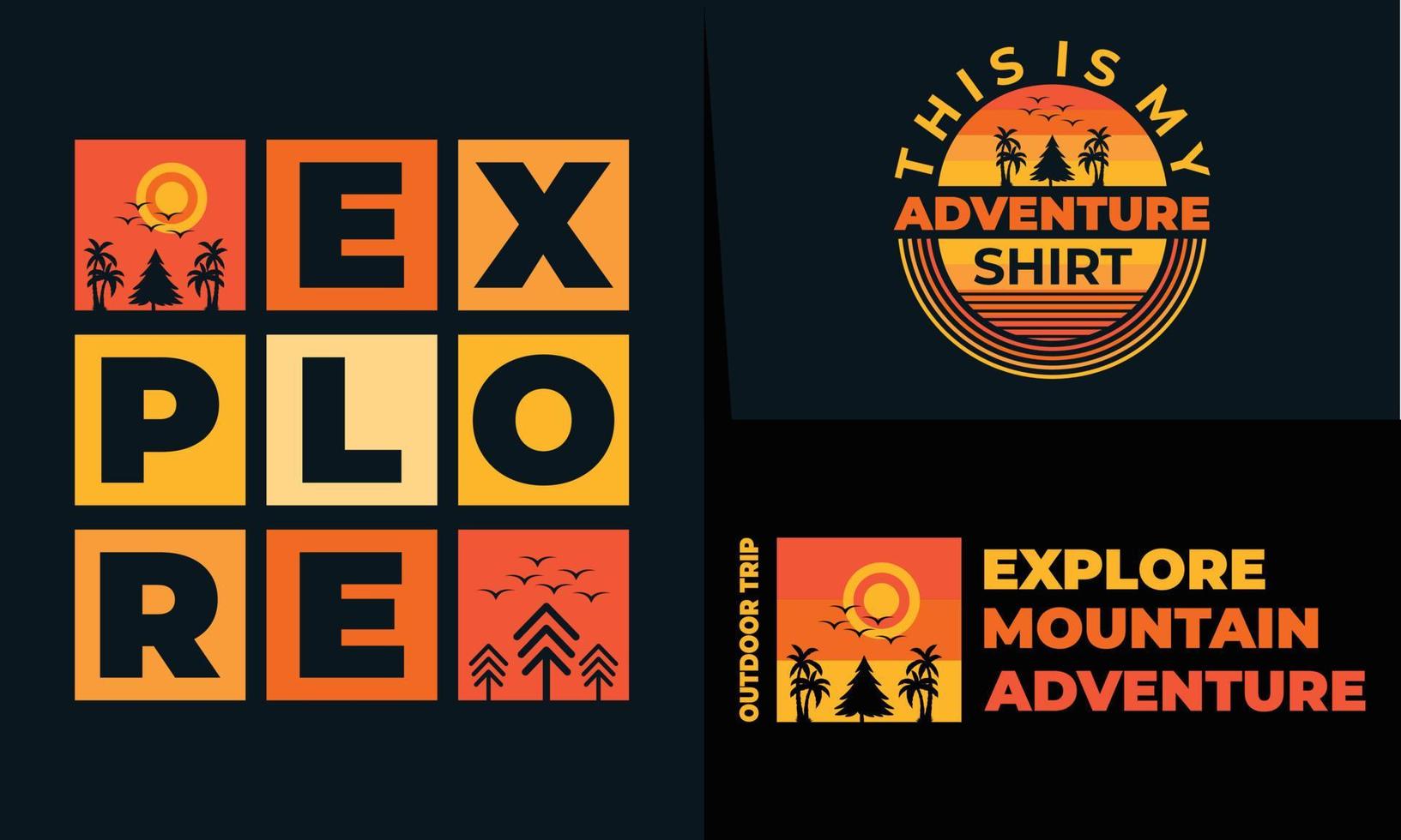 meilleur t-shirt de typographie rétro pour les amoureux des voyages et les touristes vecteur