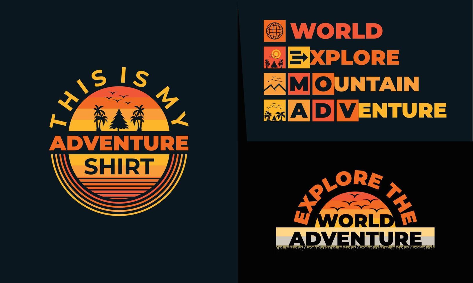 meilleur t-shirt de typographie rétro pour les amoureux des voyages et les touristes vecteur