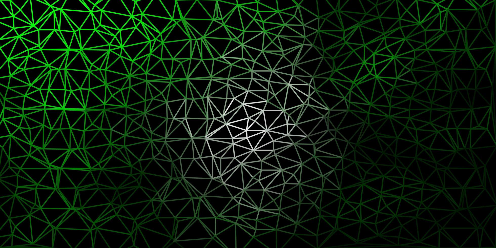Disposition de polygone dégradé vecteur vert foncé.