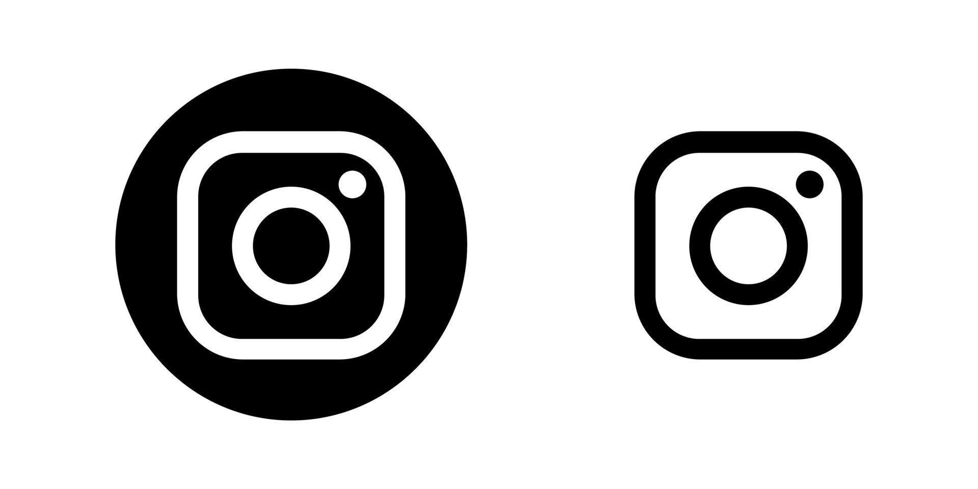 logo de l'application mobile instagram noir, icône de l'application instagram, vecteur gratuit de l'application ig