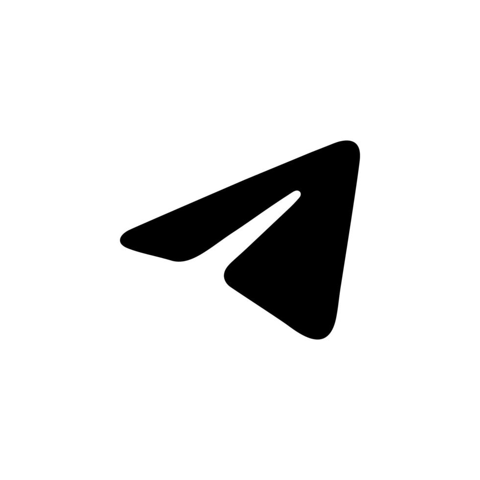 vecteur de logo de télégramme noir, vecteur gratuit d'icône de télégramme noir