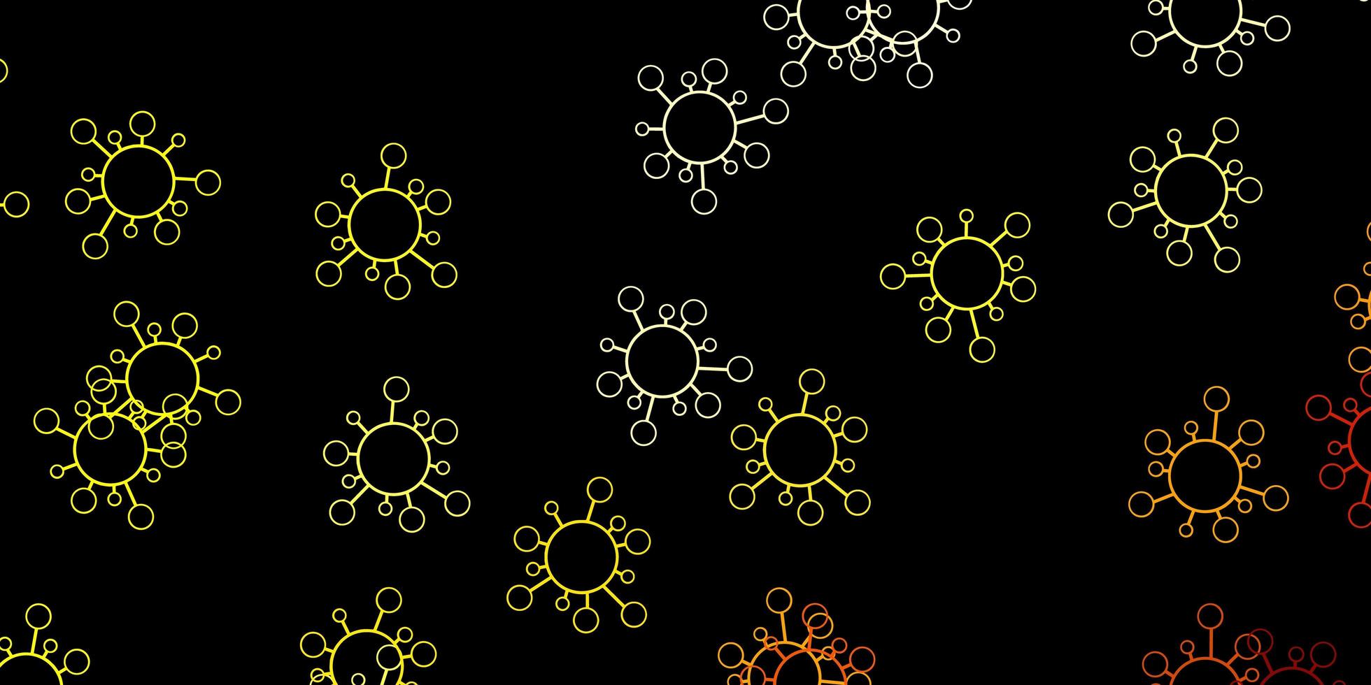 texture vecteur jaune foncé avec des symboles de la maladie.