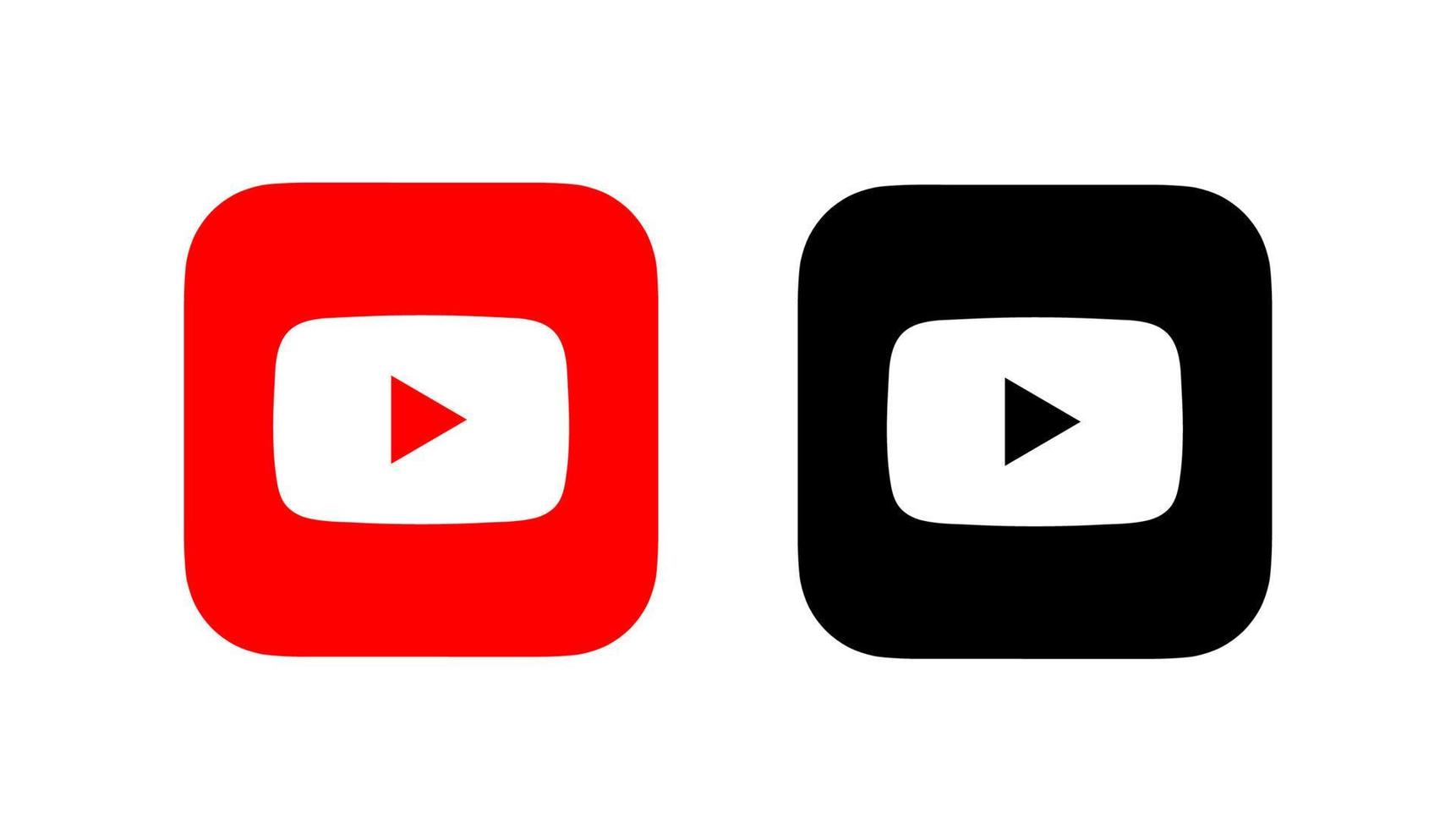 vecteur de logo youtube, vecteur d'icône youtube, vecteur libre de symbole youtube