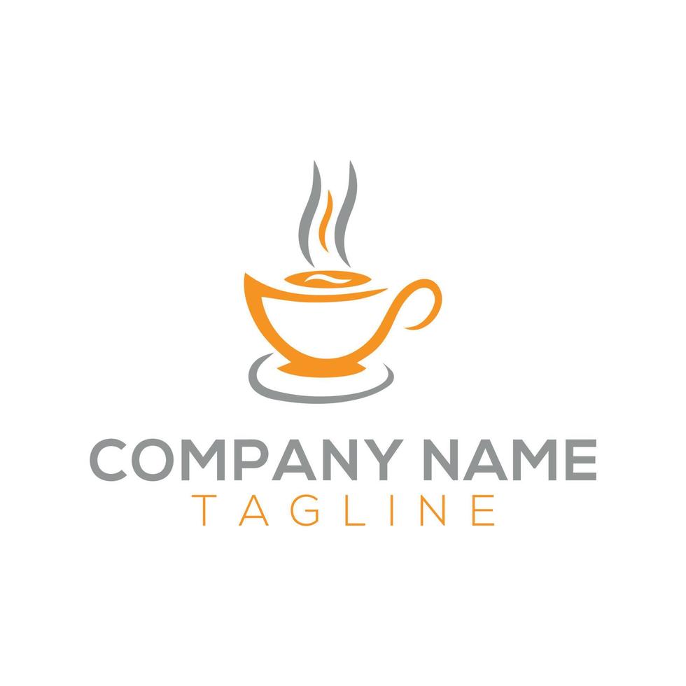 création de logo d'icône de tasse de café au format vectoriel. vecteur