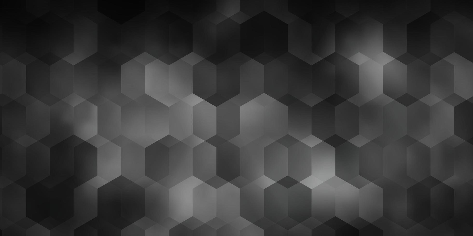 toile de fond de vecteur gris clair avec hexagones.