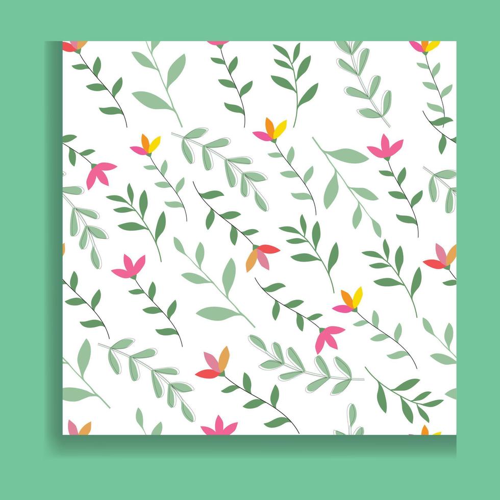 motif floral sans couture avec de belles fleurs et feuilles. illustration vectorielle. vecteur