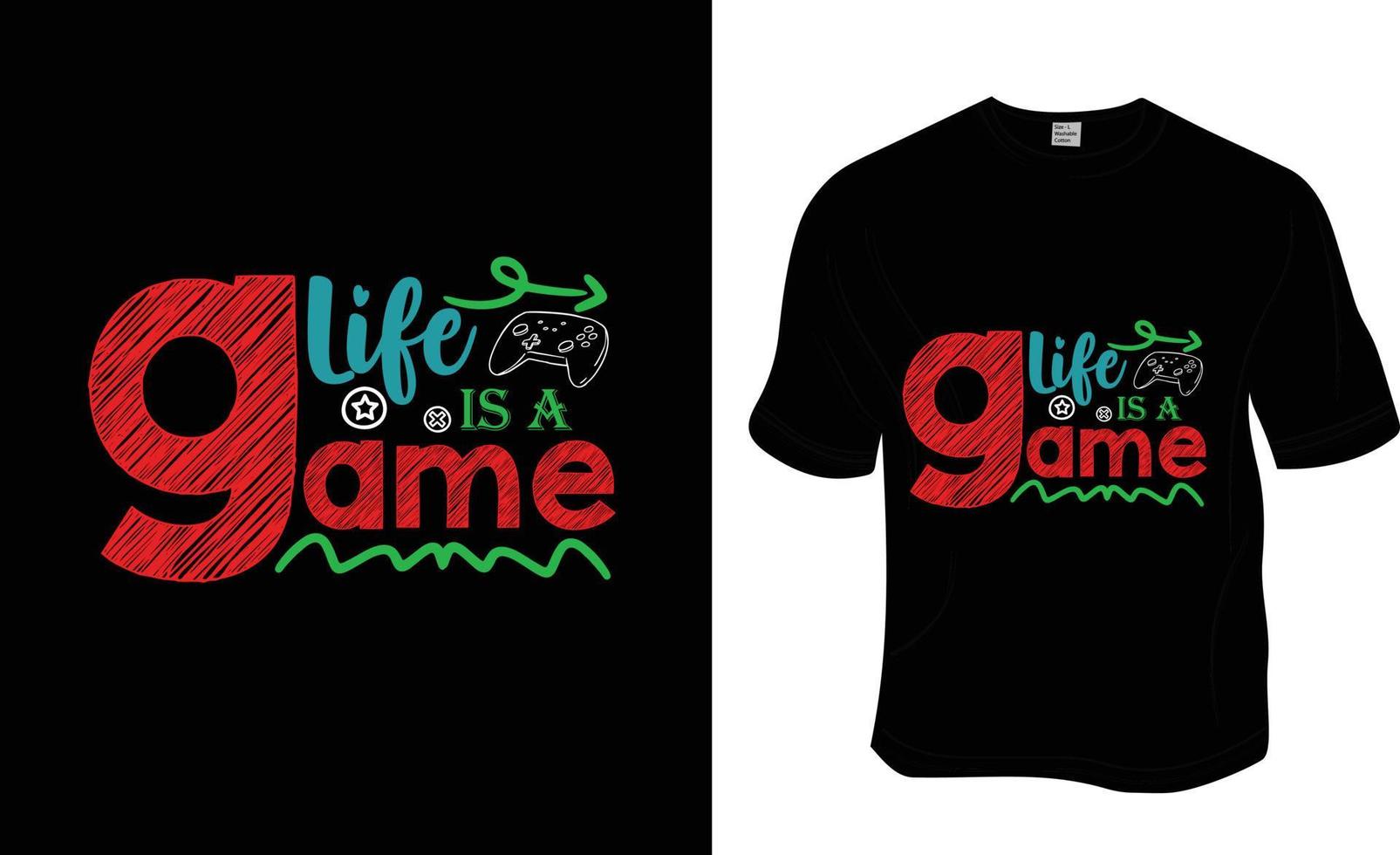 la vie est un jeu, svg, conception de t-shirt de jeu. vecteur