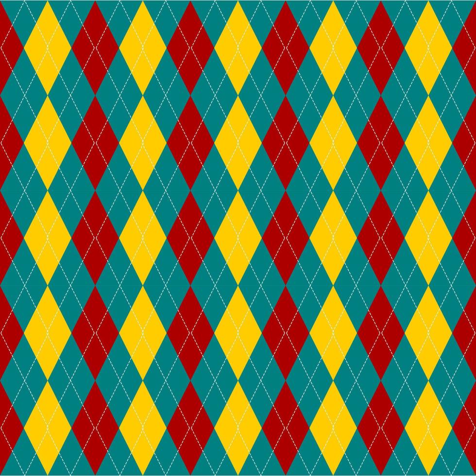 beau motif géométrique sans couture avec fond argyle vecteur