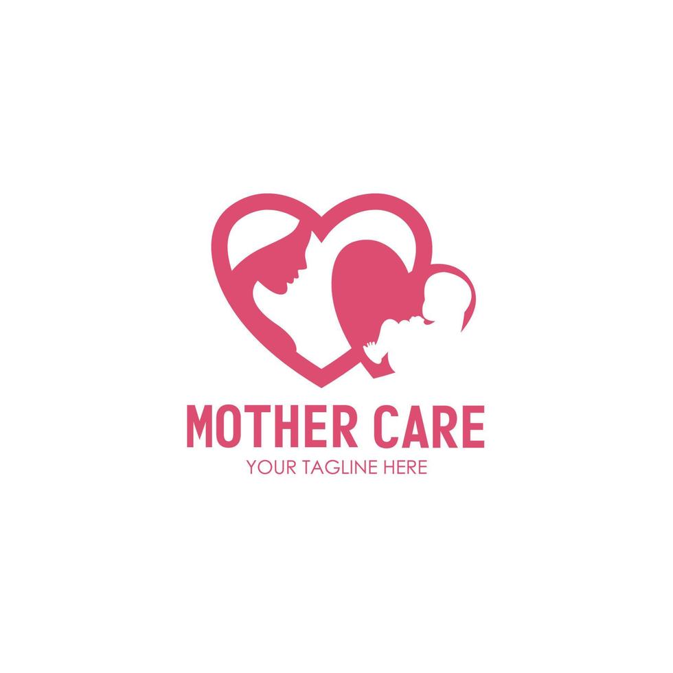 logo de soins maternels modernes vecteur