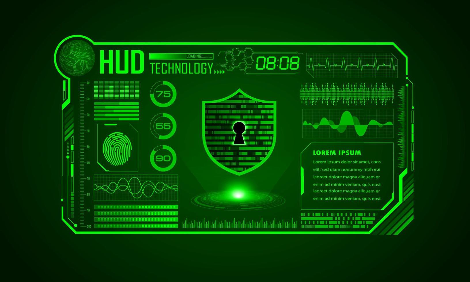 fond décran de technologie hud moderne vecteur