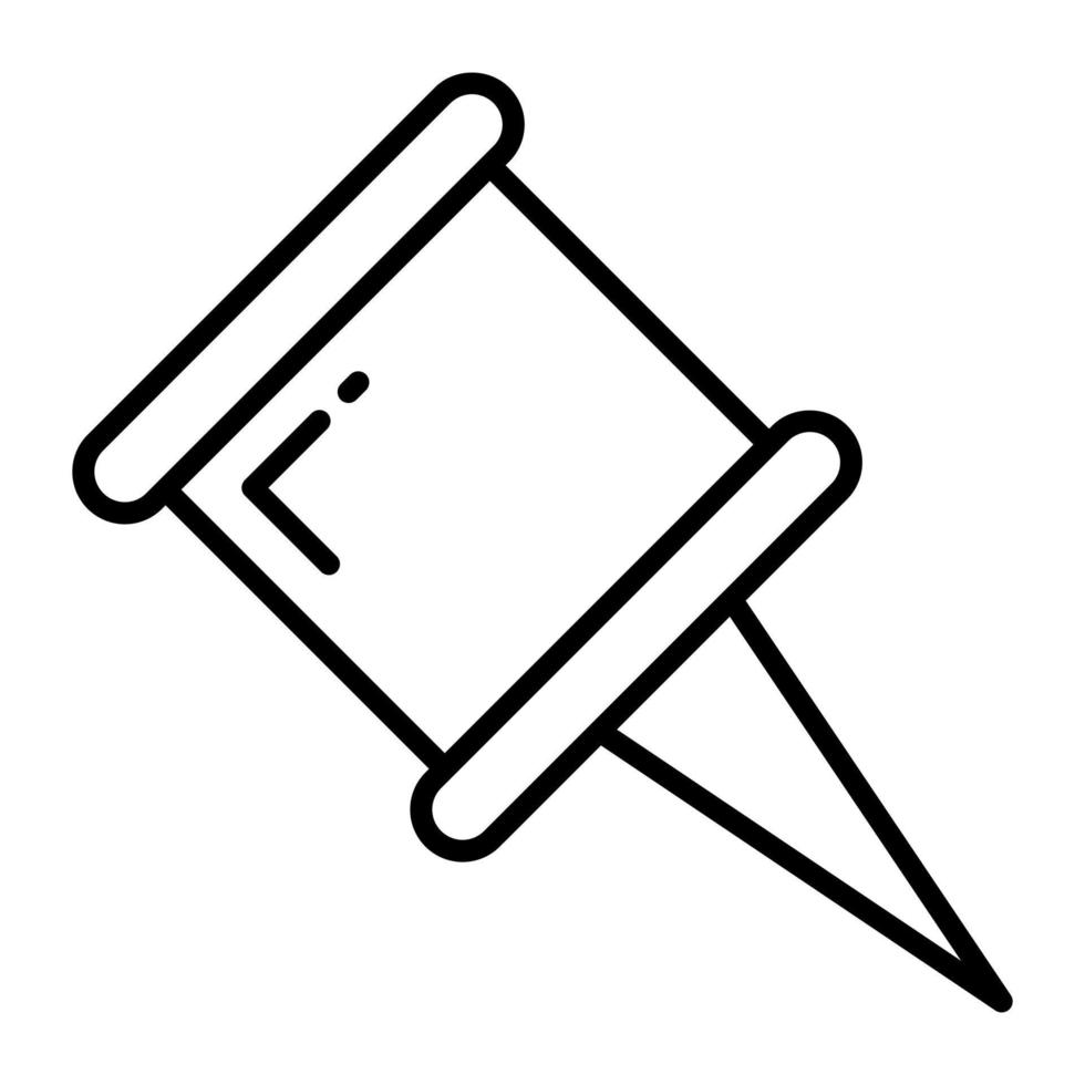 icône de vecteur de broche de pouce isolé sur fond blanc