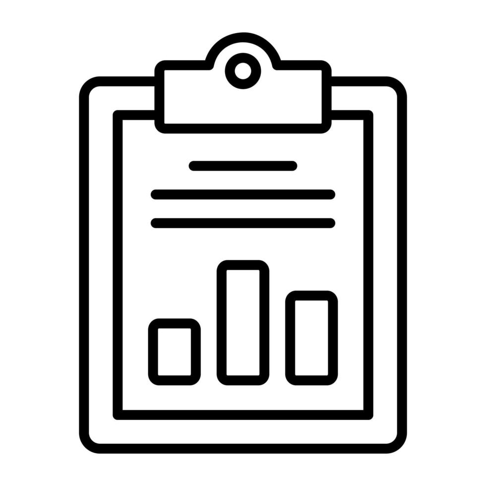 une icône de vecteur de graphique à barres, concept de rapport d'activité