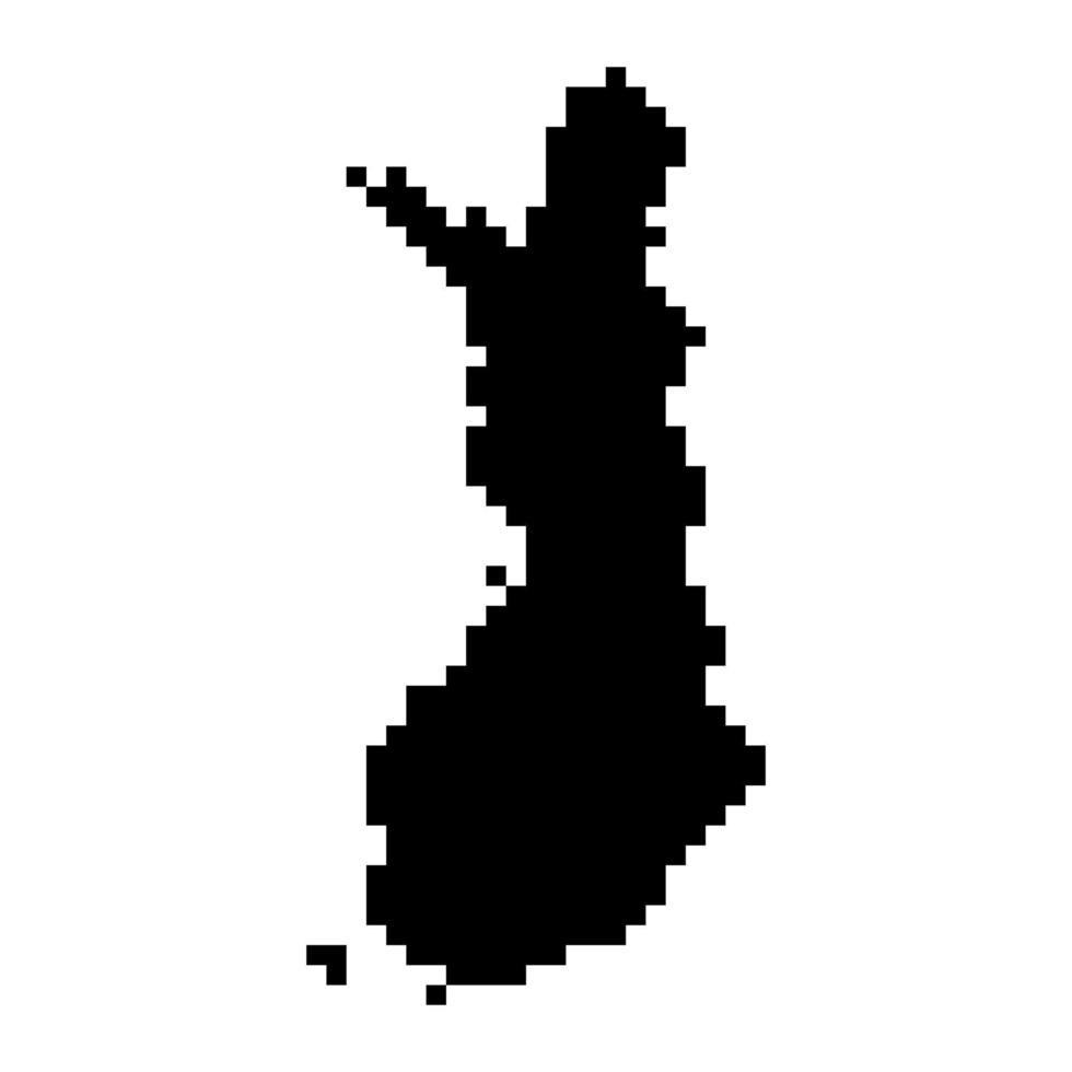 carte en pixels de la finlande. illustration vectorielle. vecteur