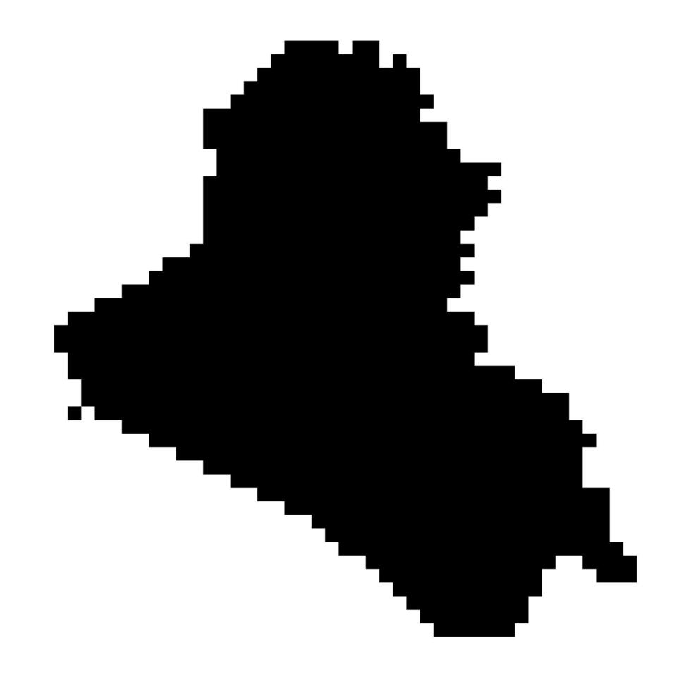 carte en pixels de l'irak. illustration vectorielle. vecteur