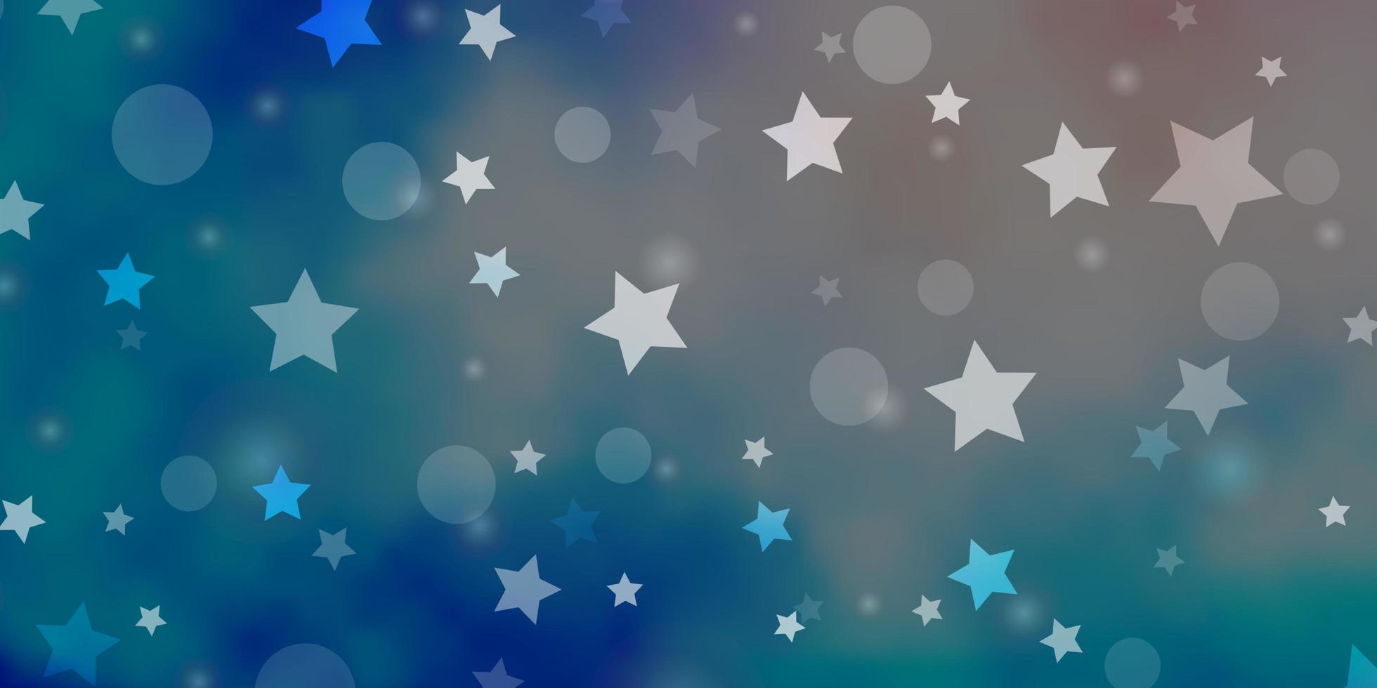 modèle vectoriel rose clair, bleu avec des cercles, des étoiles.