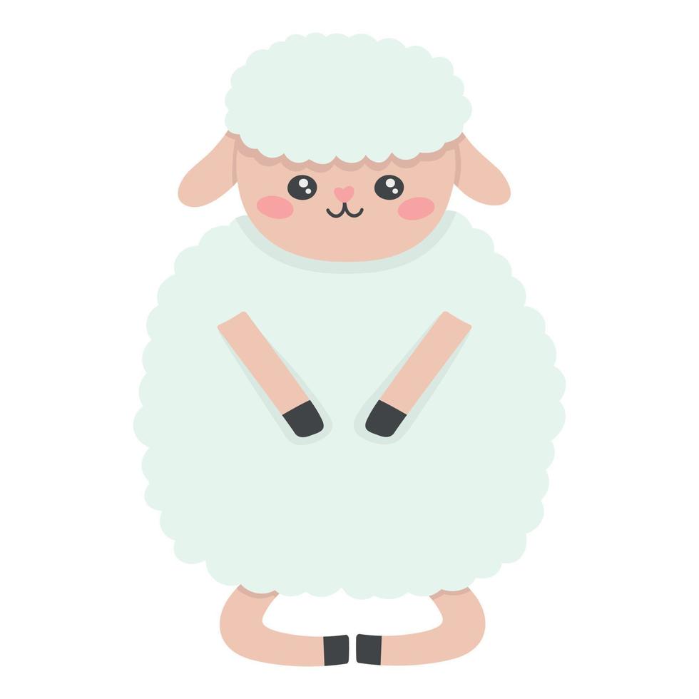 doodle plat clipart mignon petit mouton vecteur