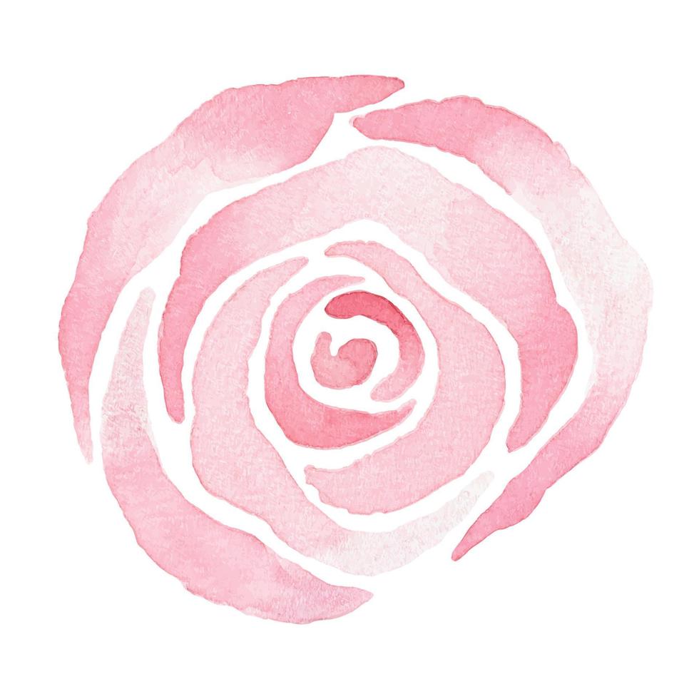 fleur aquarelle, rose rose, illustration dessinée à la main pour votre conception, un élément pour les invitations, cartes postales et textiles vecteur
