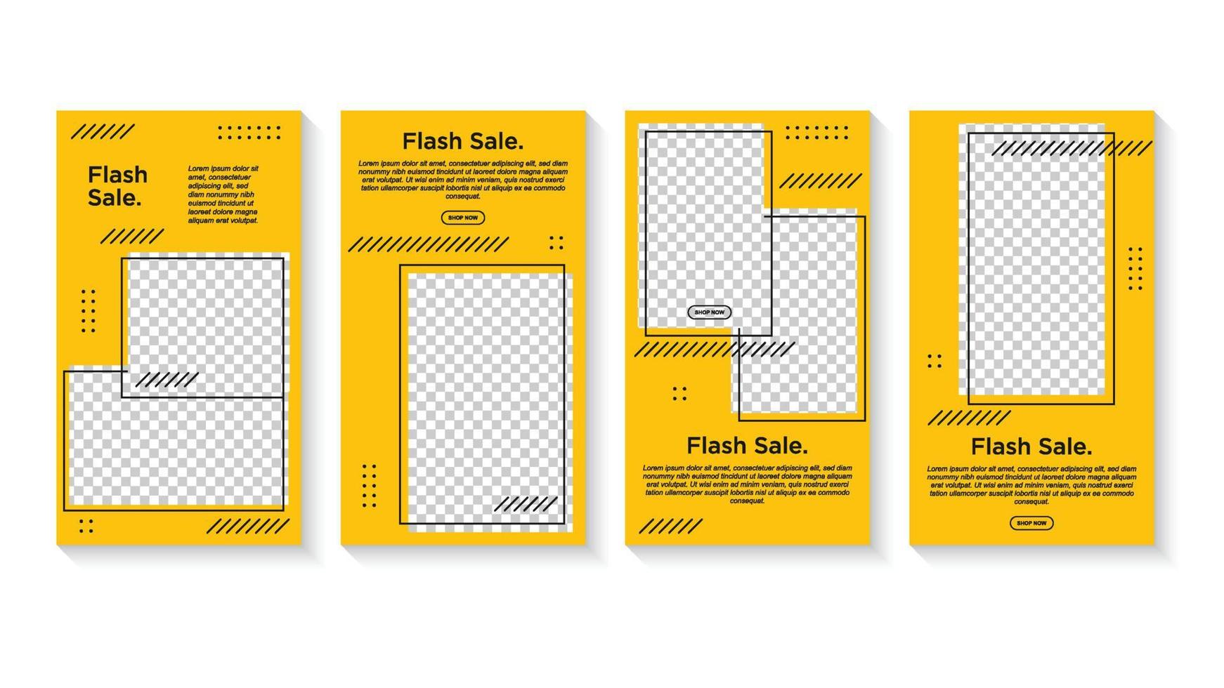 ensemble de modèle d'histoire de bannière modifiable. vecteur de bundle de publication de médias sociaux modernes, modèle modifiable de conception pour les publications de médias sociaux et les publicités mobiles Web. vecteur avec collège photo