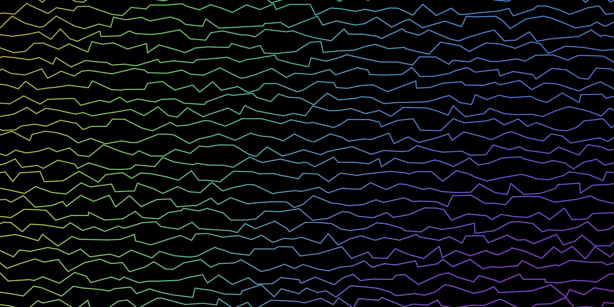modèle vectoriel multicolore foncé avec des lignes courbes.