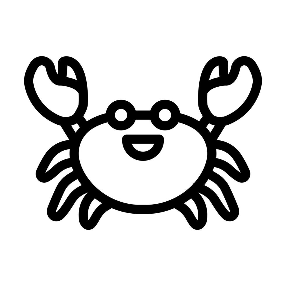 conception d'icône de crabe vecteur