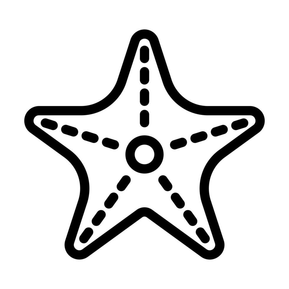 conception d'icône étoile de mer vecteur