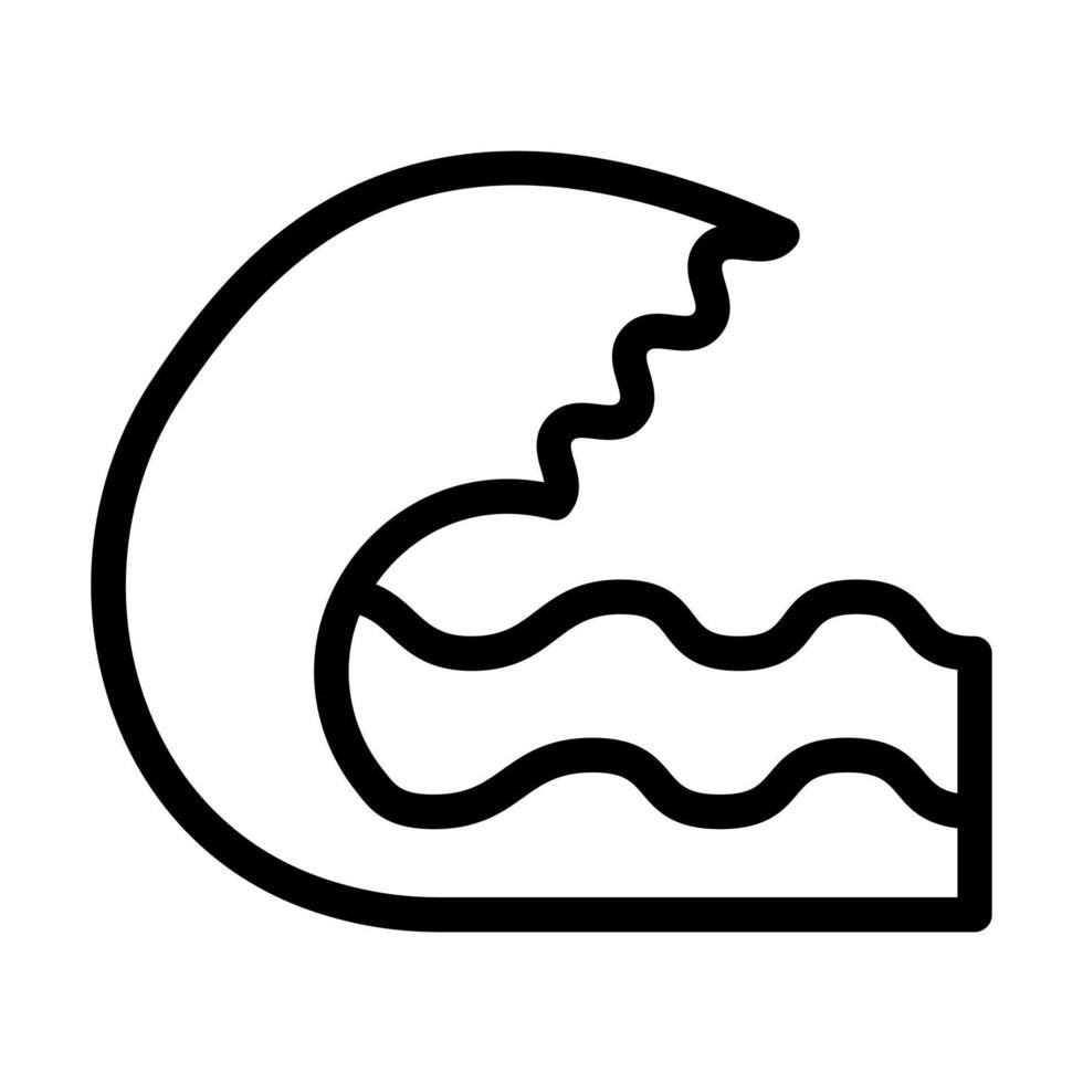 conception d'icône de vagues vecteur