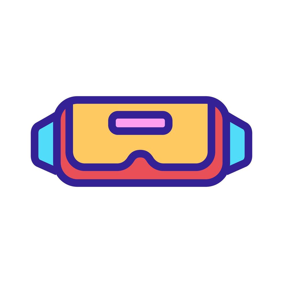 lunettes de vecteur d'icône de réalité virtuelle. illustration de symbole de contour isolé