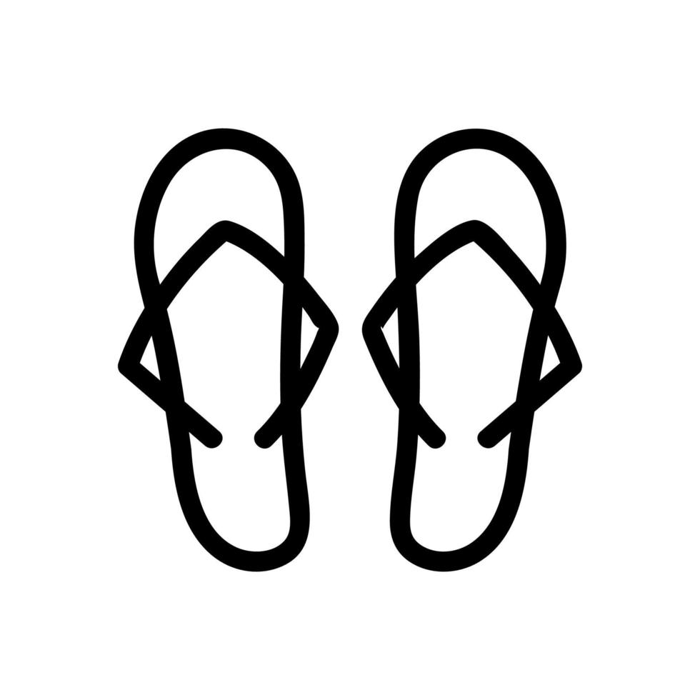 vecteur d'icône de tongs. illustration de symbole de contour isolé