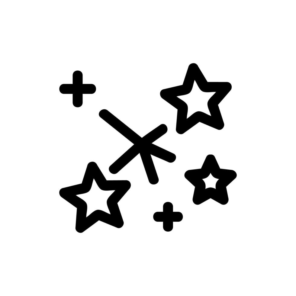 étoile brillante vecteur d'icône de paillettes. illustration de symbole de contour isolé