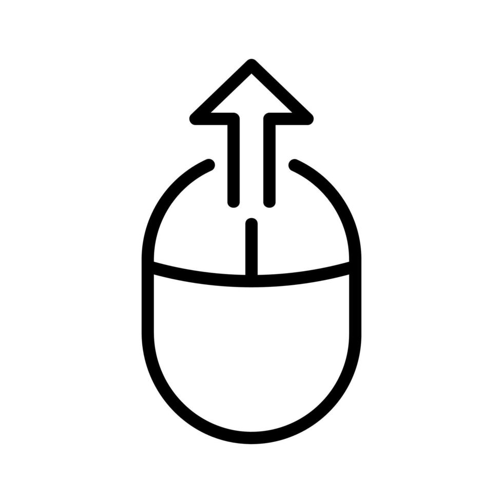 faites défiler le vecteur d'icône d'écran. illustration de symbole de contour isolé