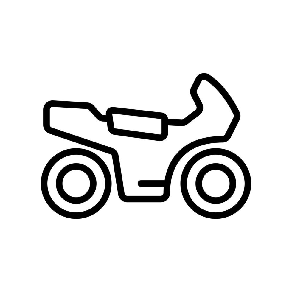 vecteur d'icône de moto. illustration de symbole de contour isolé