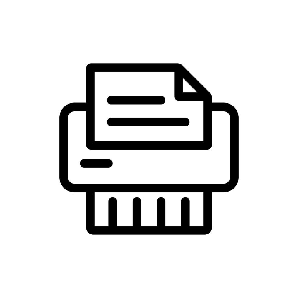 vecteur d'icône d'imprimante de bureau. illustration de symbole de contour isolé