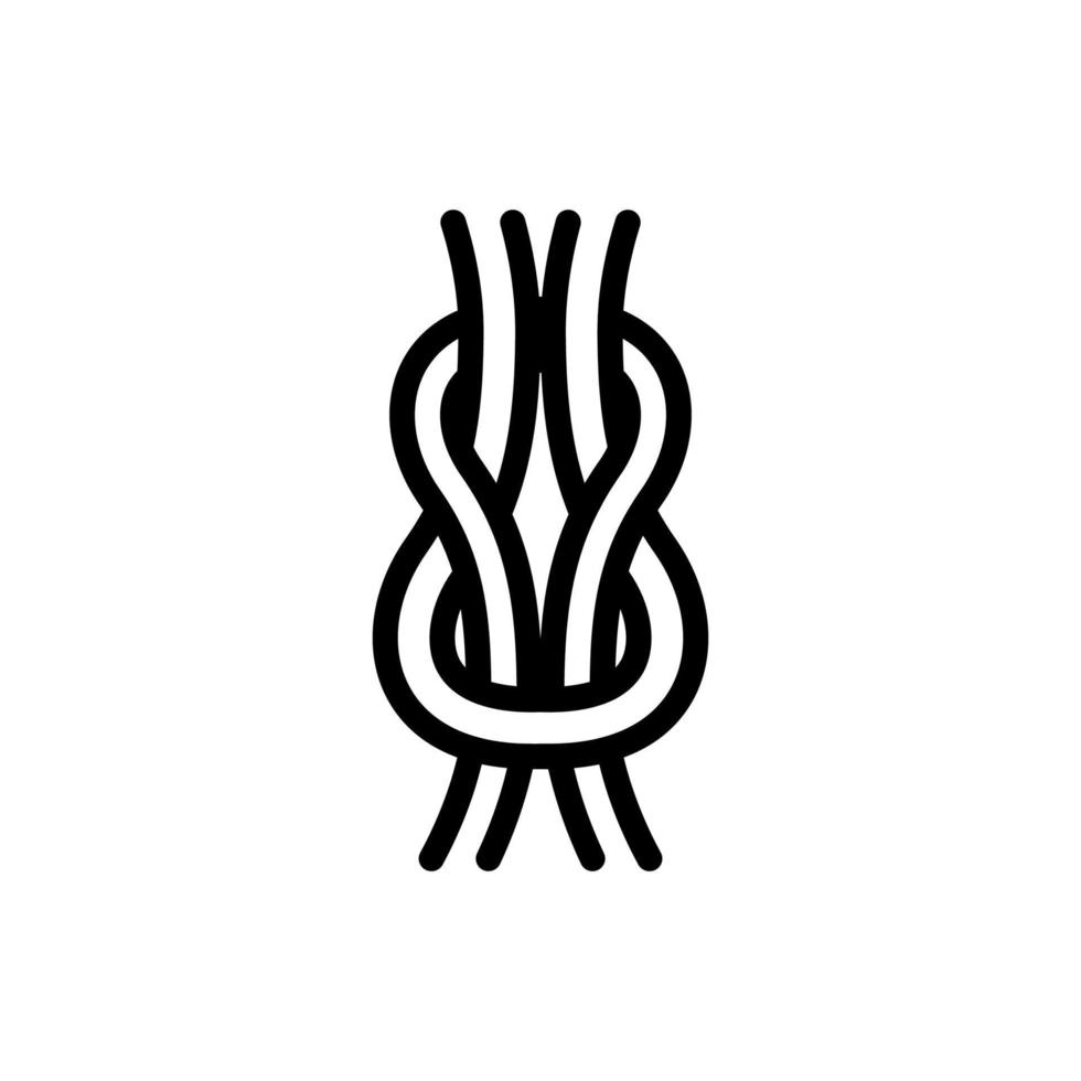 illustration de contour vectoriel icône noeud de corde marine