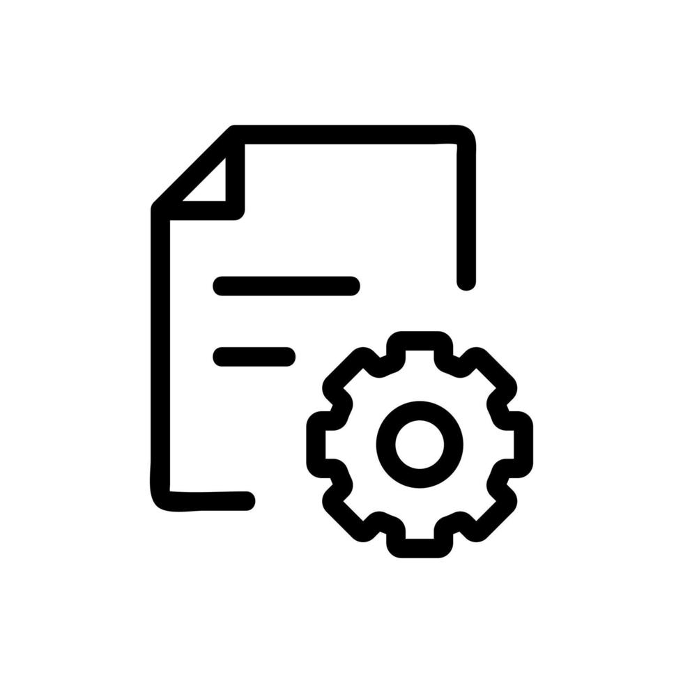 configurer le vecteur d'icône de document. illustration de symbole de contour isolé