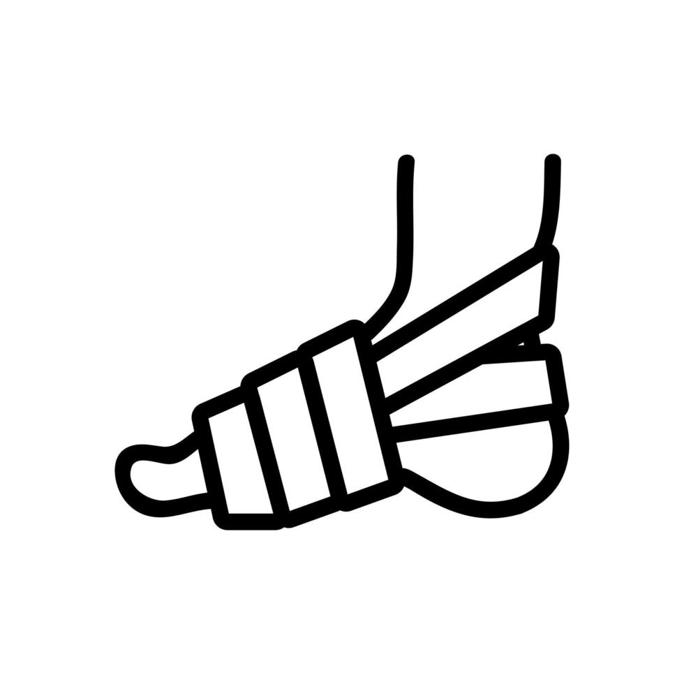 vecteur d'icône de plâtre de pied. illustration de symbole de contour isolé