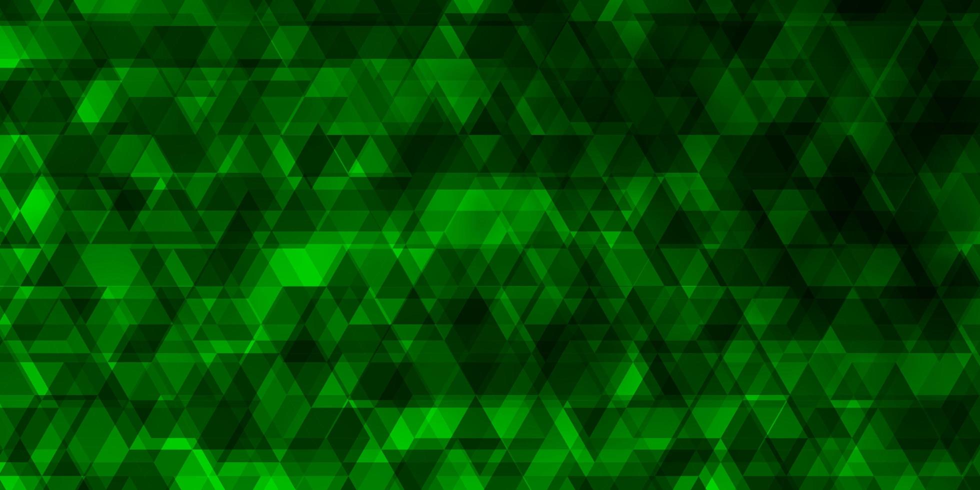 modèle vectoriel vert clair avec des lignes, des triangles.