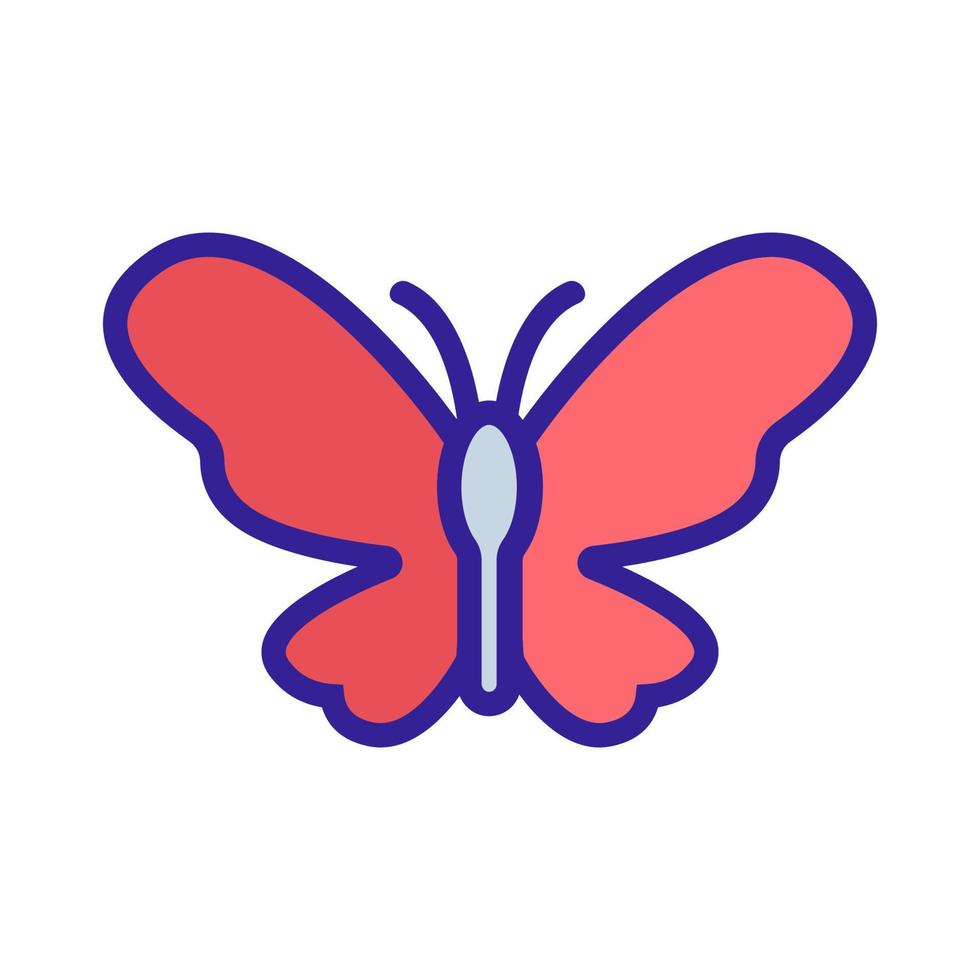 vecteur d'icône papillon. illustration de symbole de contour isolé