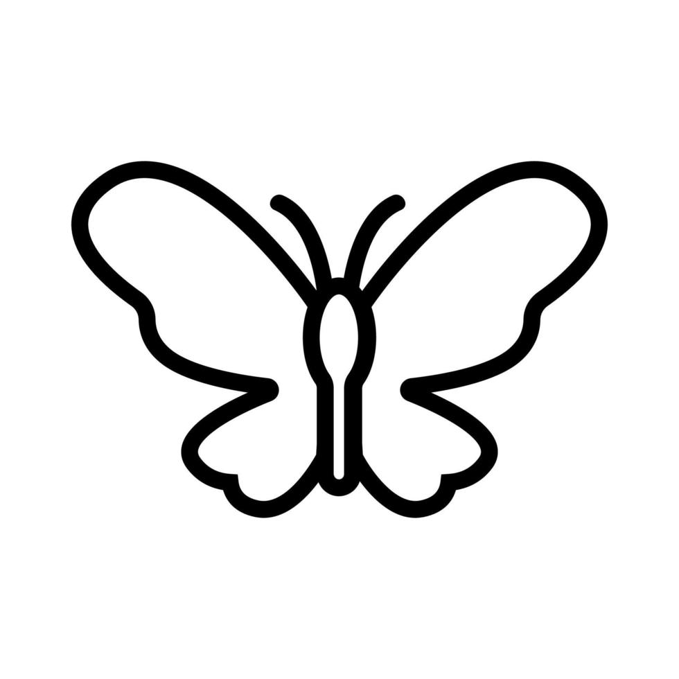 vecteur d'icône papillon. illustration de symbole de contour isolé