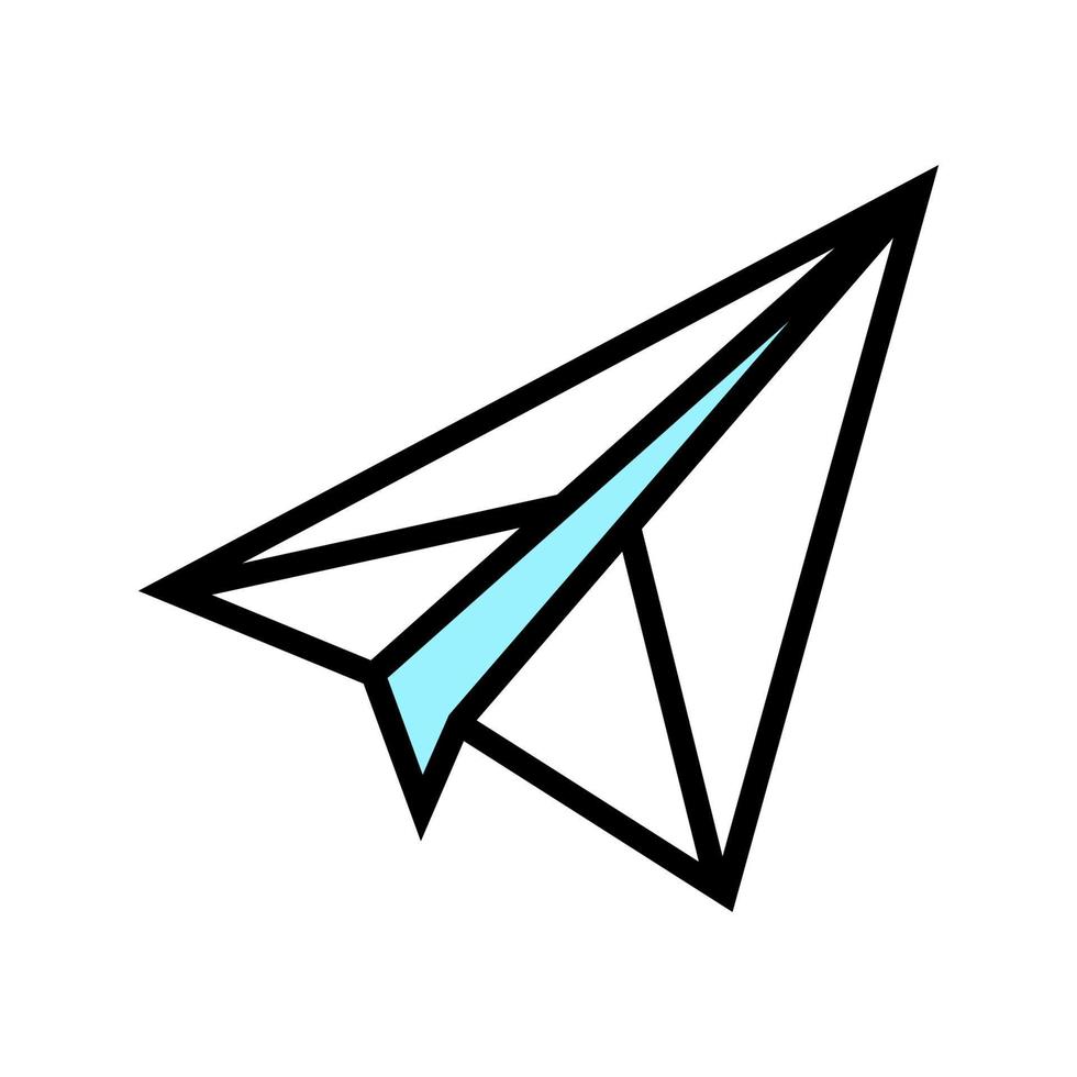 avion en papier couleur icône illustration vectorielle signe vecteur
