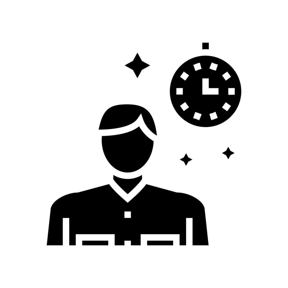icône de glyphe de nostalgie humaine signe d'illustration vectorielle vecteur