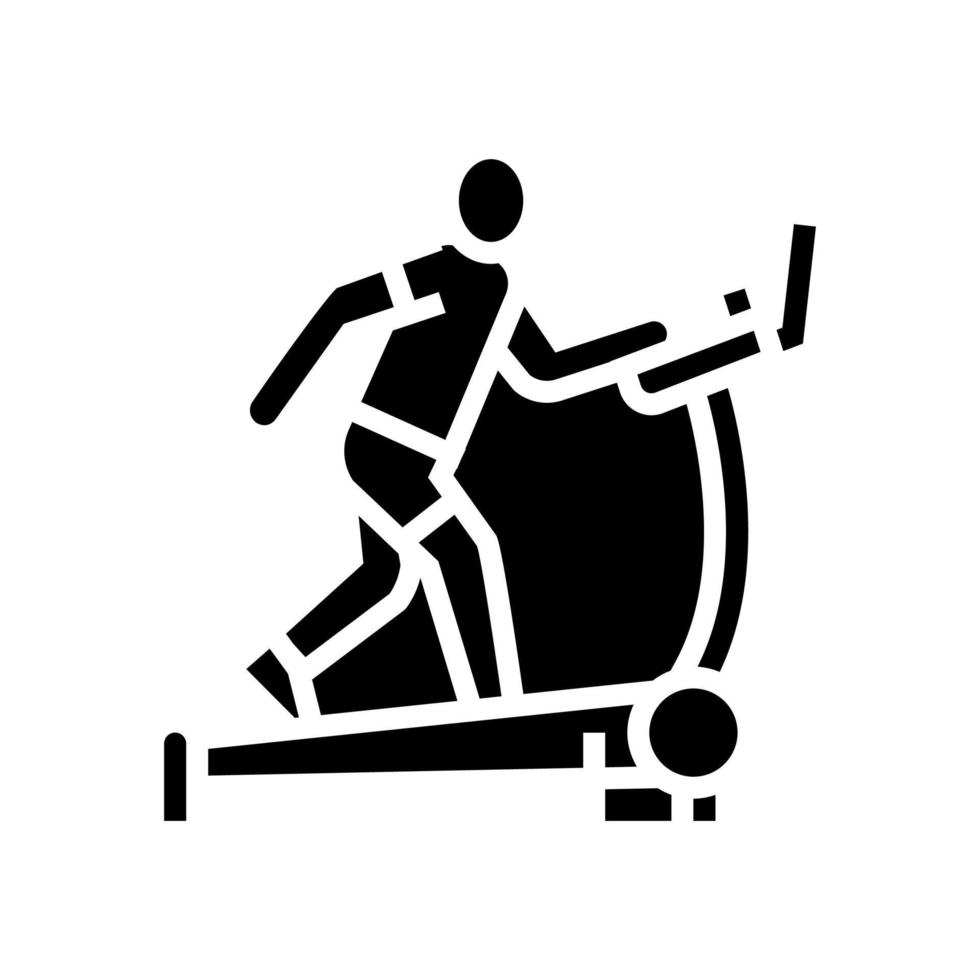 illustration vectorielle d'icône de glyphe d'équipement de sport de tapis roulant vecteur