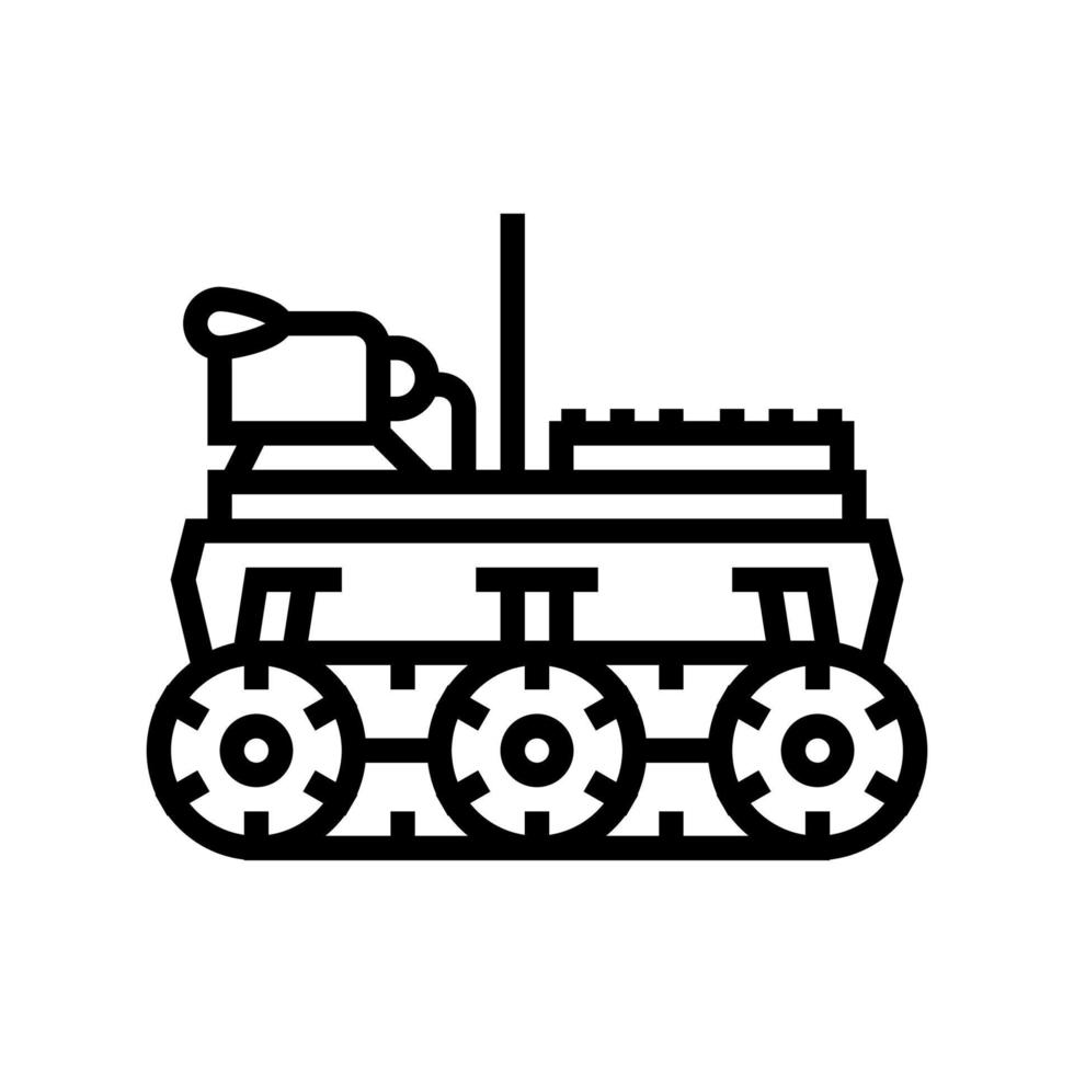 illustration vectorielle d'icône de ligne de robot autonome vecteur